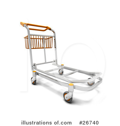 Royalty-Free (RF) Suitcase Trolley Clipart Illustration by KJ Pargeter - Stock Sample #26740