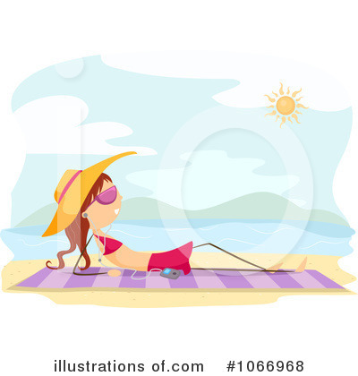 Sun Bathing Clipart #1066968 by BNP Design Studio