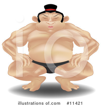 Sumo Wrestler Clipart #11421 by AtStockIllustration