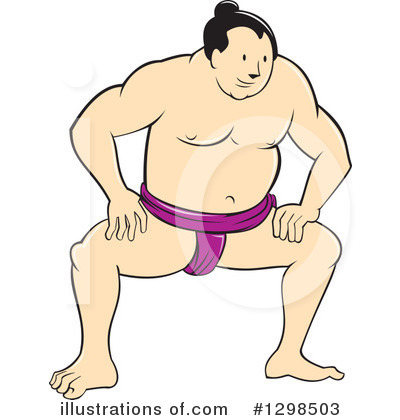 Sumo Wrestling Clipart #1298503 by patrimonio