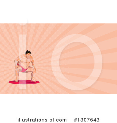 Sumo Wrestling Clipart #1307643 by patrimonio