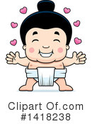 Sumo Wrestler Clipart #1418238 by Cory Thoman