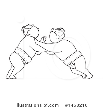 Sumo Wrestling Clipart #1458210 by patrimonio