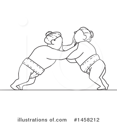 Sumo Wrestling Clipart #1458212 by patrimonio