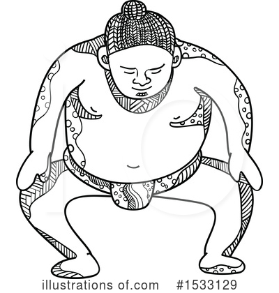 Sumo Wrestling Clipart #1533129 by patrimonio