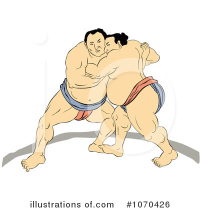 Sumo Wrestling Clipart #1070426 by patrimonio