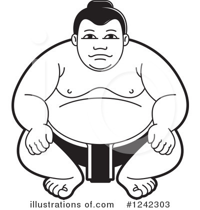 Royalty-Free (RF) Sumo Wrestling Clipart Illustration by Lal Perera - Stock Sample #1242303