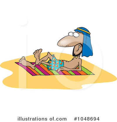 Sun Bathing Clipart #1048694 by toonaday