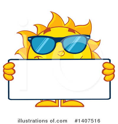 Royalty-Free (RF) Sun Character Clipart Illustration by Hit Toon - Stock Sample #1407516