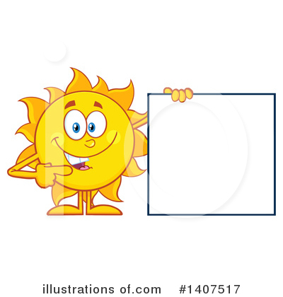 Royalty-Free (RF) Sun Character Clipart Illustration by Hit Toon - Stock Sample #1407517