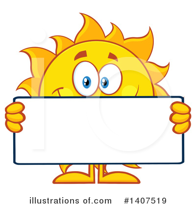 Royalty-Free (RF) Sun Character Clipart Illustration by Hit Toon - Stock Sample #1407519