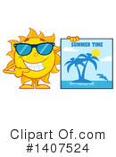 Sun Character Clipart #1407524 by Hit Toon