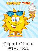 Sun Character Clipart #1407525 by Hit Toon