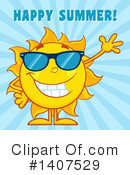 Sun Character Clipart #1407529 by Hit Toon