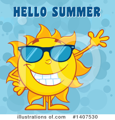 Royalty-Free (RF) Sun Character Clipart Illustration by Hit Toon - Stock Sample #1407530