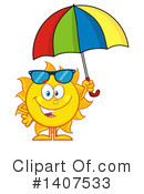 Sun Character Clipart #1407533 by Hit Toon