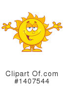 Sun Character Clipart #1407544 by Hit Toon