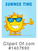 Sun Character Clipart #1407690 by Hit Toon