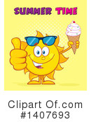 Sun Character Clipart #1407693 by Hit Toon