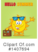 Sun Character Clipart #1407694 by Hit Toon