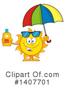 Sun Character Clipart #1407701 by Hit Toon