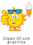 Sun Character Clipart #1407704 by Hit Toon