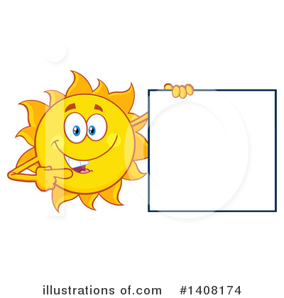 Royalty-Free (RF) Sun Character Clipart Illustration by Hit Toon - Stock Sample #1408174
