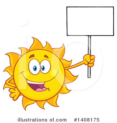 Royalty-Free (RF) Sun Character Clipart Illustration by Hit Toon - Stock Sample #1408175