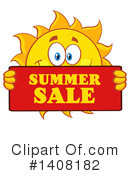 Sun Character Clipart #1408182 by Hit Toon