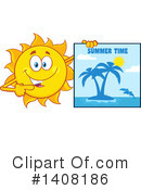 Sun Character Clipart #1408186 by Hit Toon
