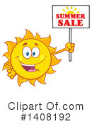 Sun Character Clipart #1408192 by Hit Toon
