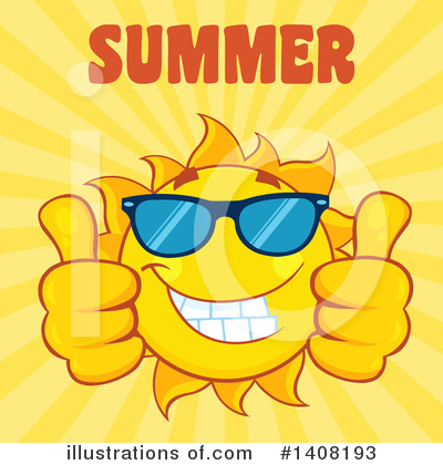 Royalty-Free (RF) Sun Character Clipart Illustration by Hit Toon - Stock Sample #1408193