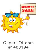Sun Character Clipart #1408194 by Hit Toon