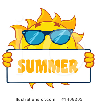Royalty-Free (RF) Sun Character Clipart Illustration by Hit Toon - Stock Sample #1408203
