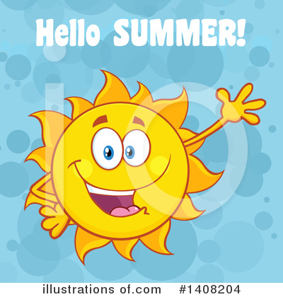Royalty-Free (RF) Sun Character Clipart Illustration by Hit Toon - Stock Sample #1408204