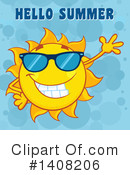 Sun Character Clipart #1408206 by Hit Toon