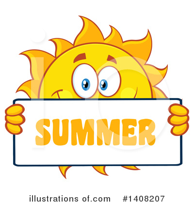 Royalty-Free (RF) Sun Character Clipart Illustration by Hit Toon - Stock Sample #1408207