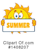 Sun Character Clipart #1408207 by Hit Toon
