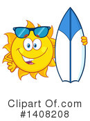 Sun Character Clipart #1408208 by Hit Toon