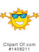 Sun Character Clipart #1408211 by Hit Toon