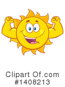 Sun Character Clipart #1408213 by Hit Toon