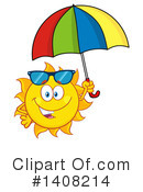 Sun Character Clipart #1408214 by Hit Toon