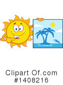Sun Character Clipart #1408216 by Hit Toon