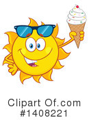 Sun Character Clipart #1408221 by Hit Toon