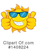 Sun Character Clipart #1408224 by Hit Toon