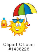 Sun Character Clipart #1408226 by Hit Toon