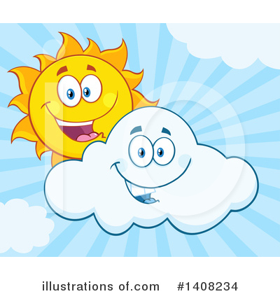 Royalty-Free (RF) Sun Character Clipart Illustration by Hit Toon - Stock Sample #1408234