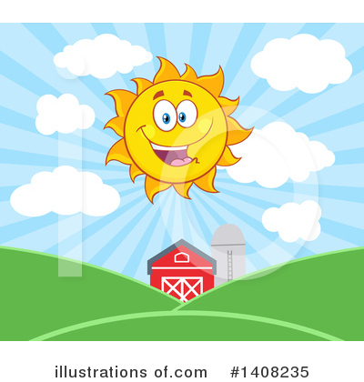 Royalty-Free (RF) Sun Character Clipart Illustration by Hit Toon - Stock Sample #1408235