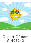 Sun Character Clipart #1408242 by Hit Toon