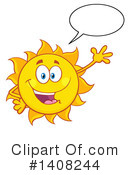 Sun Character Clipart #1408244 by Hit Toon